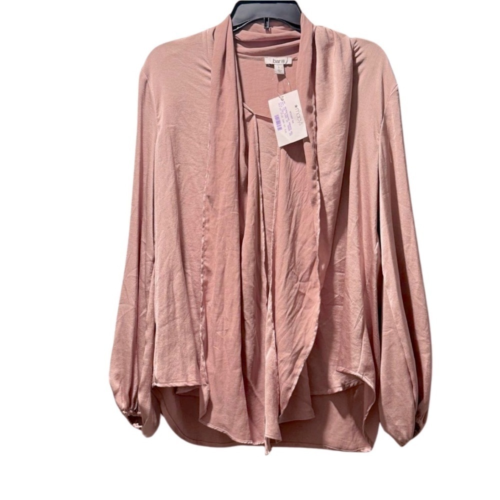Bar III Womens Gray Long Sleeve Sweater Size Draped Cardigan Sweater,long sleeve